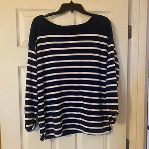 Striped Boat Neck Sweater